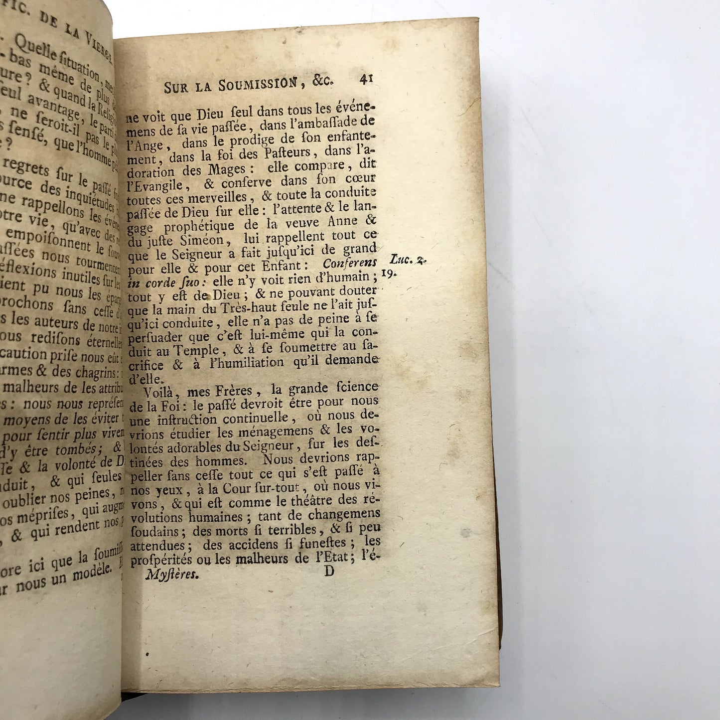 Sermons de Massillon Eveque de Clermont Mysteres Leather Religious Book 1770