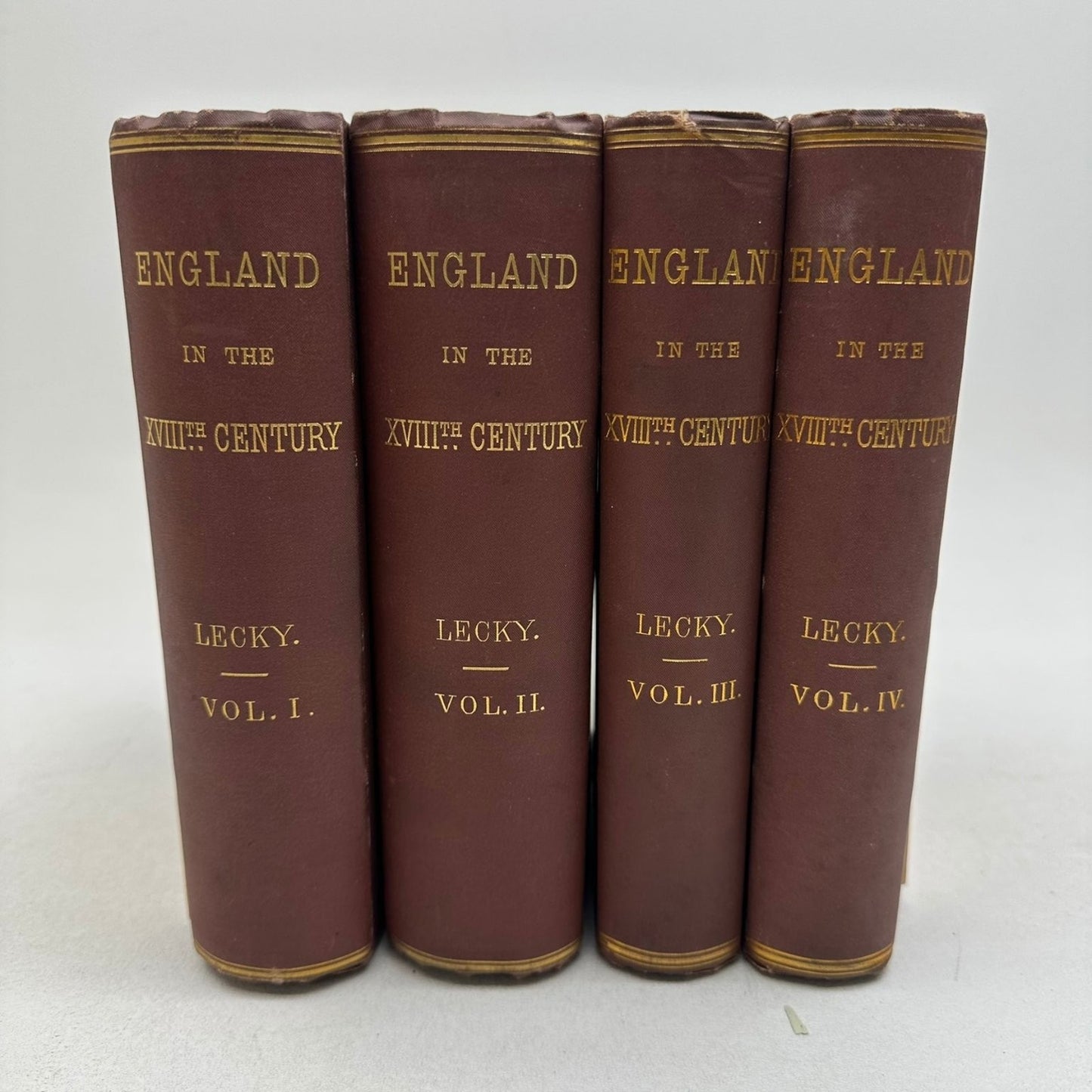 England in the XVIIIth Century Lecky History 4 Volume Set British Empire 1878