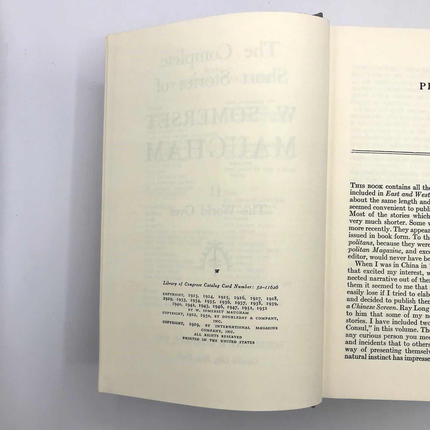 Complete Short Stories of W. Somerset Maugham 2 Volume Boxed Set HC 1934 & 1952