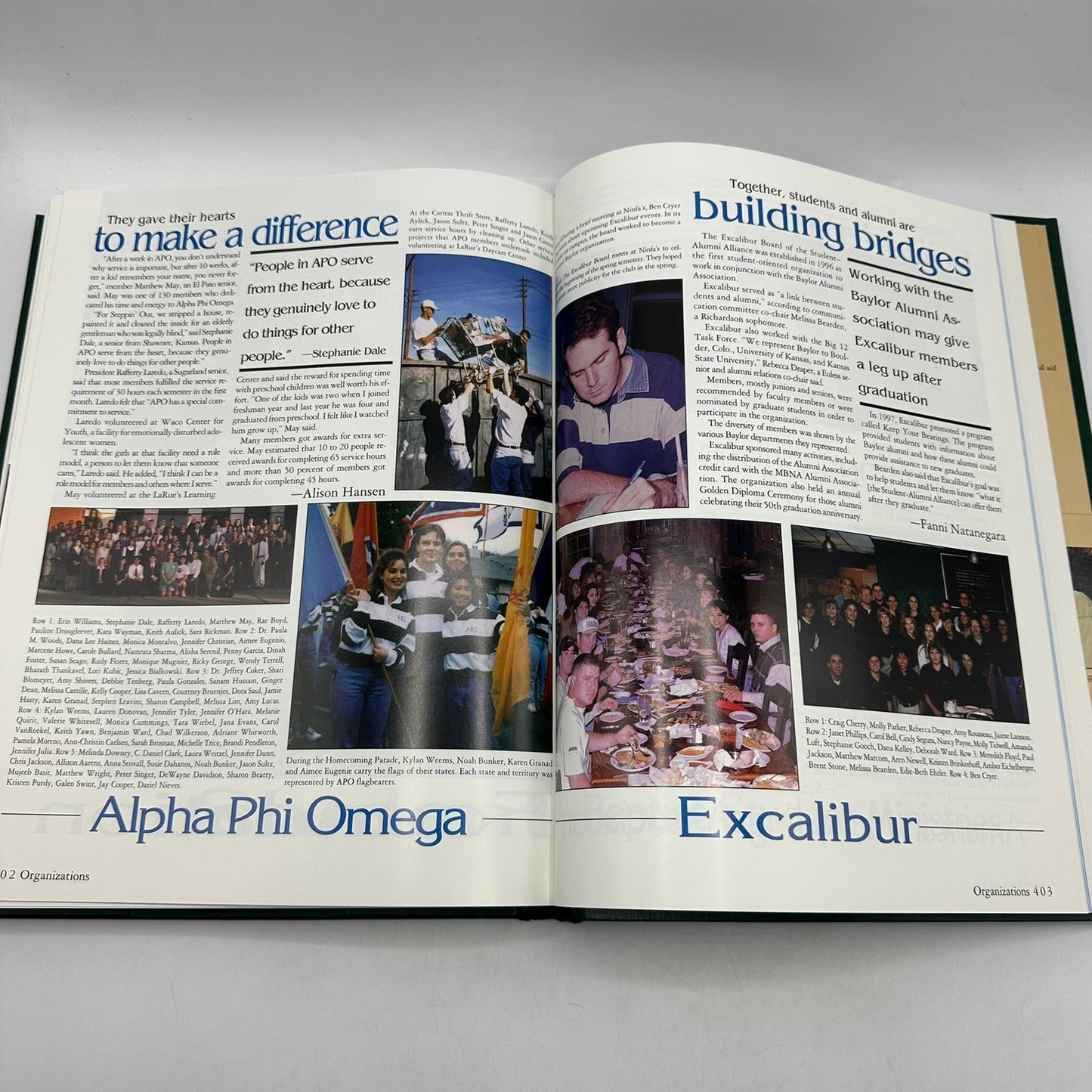 Baylor University 1996-97 The Round Up Volume 96 Annual Yearbook History Waco TX