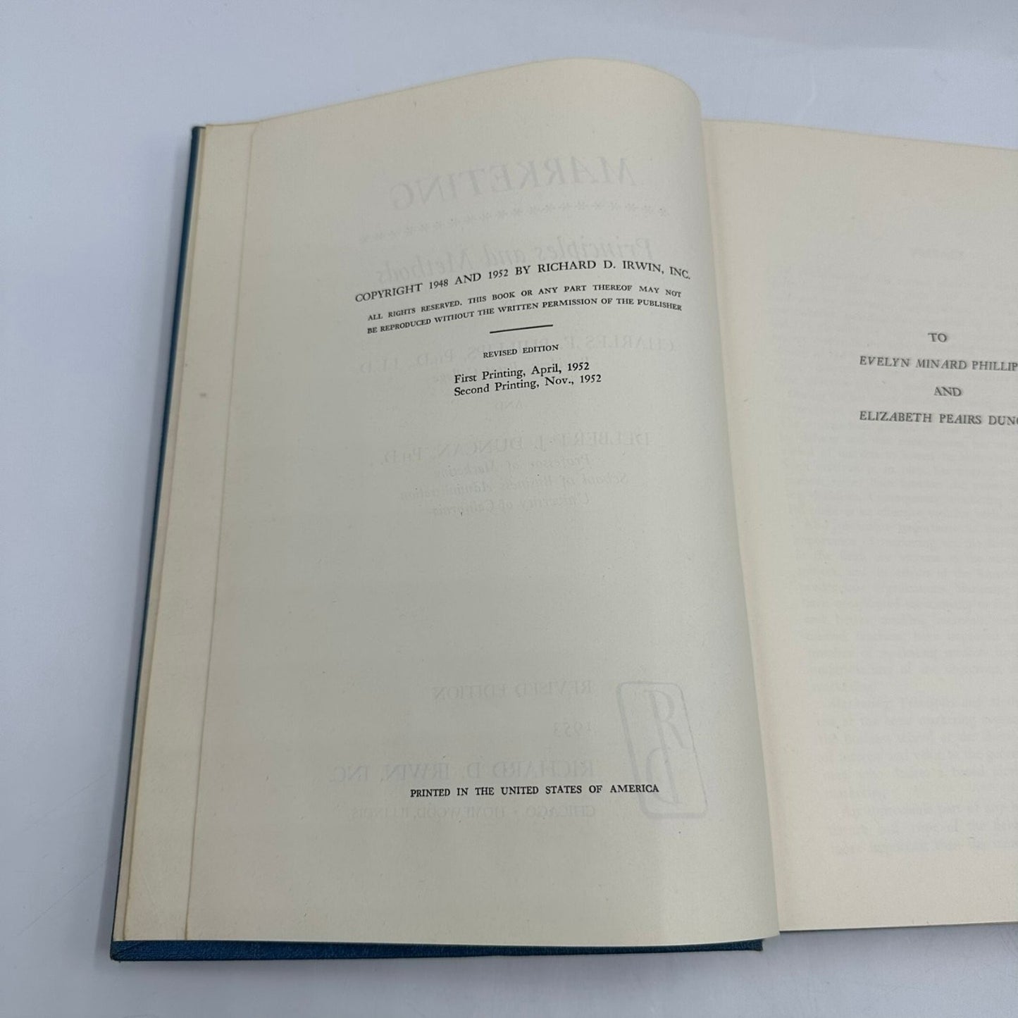 Marketing Principles and Methods Phillips Duncan 1953 Revised Edition Irwin