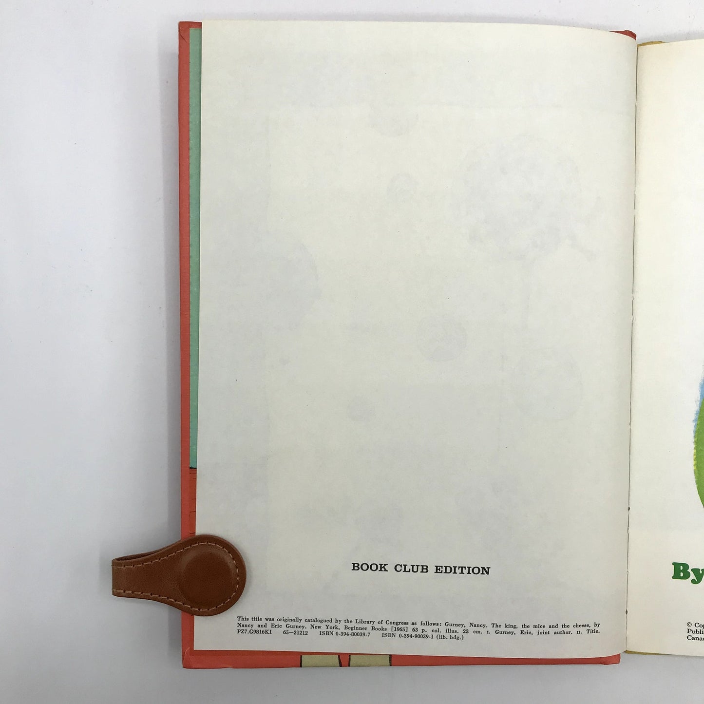 The King, The Mice & The Cheese Book Club 1st Edition Nancy & Eric Gurney 1965