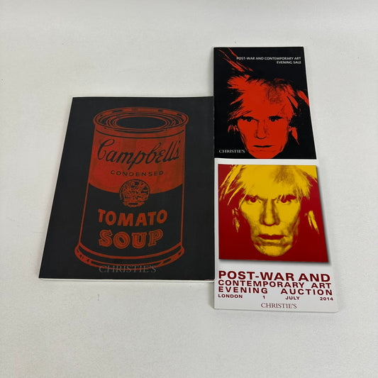 Andy Warhol Post War Contemporary Art Lot of 3 Exhibition Auction Sale Catalogs