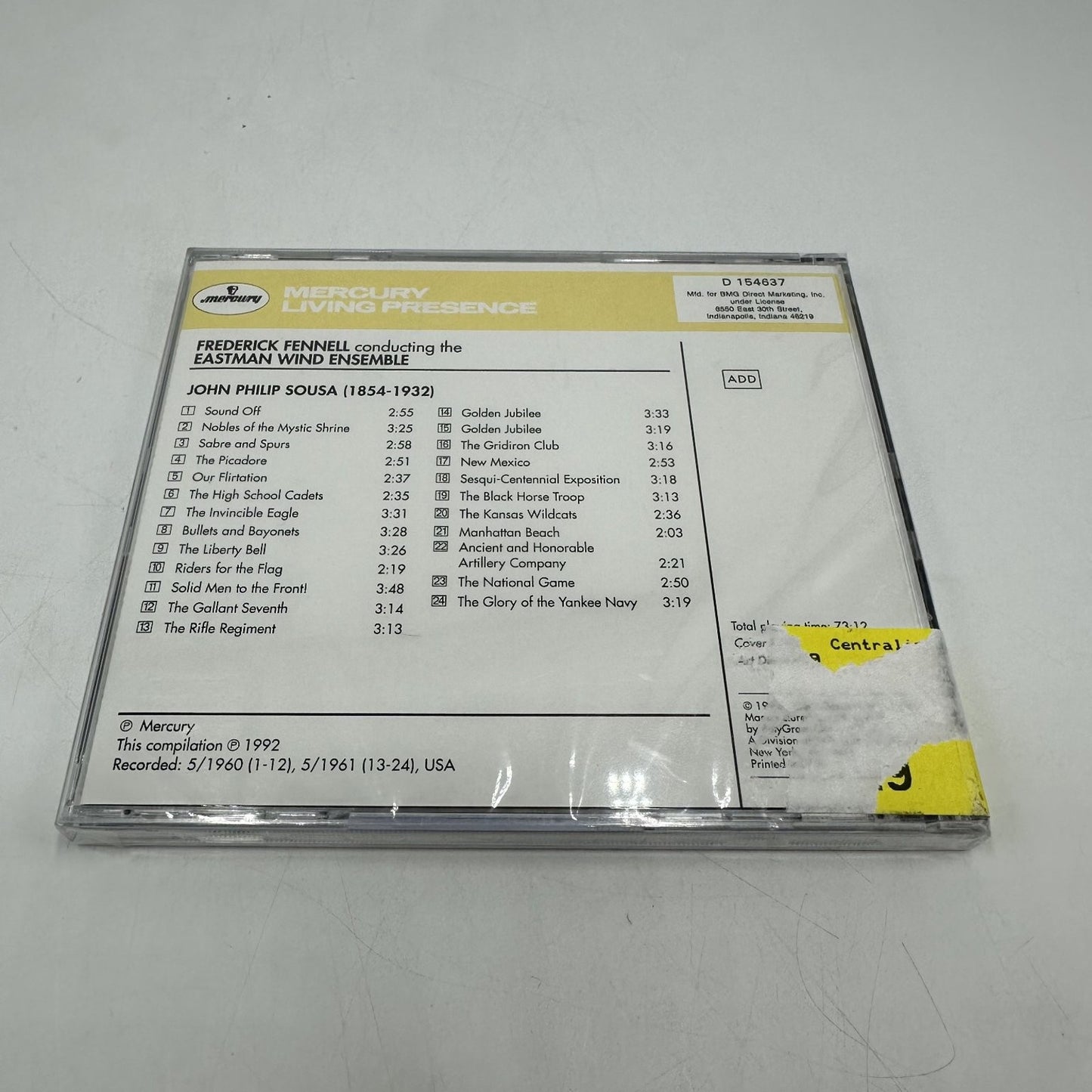 Fennell Conducts Sousa Marches CD 1992 Mercury Living Presence BMG Club