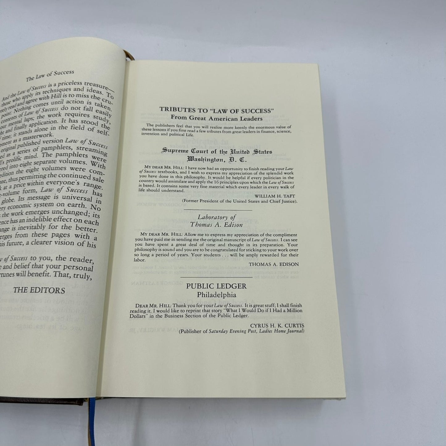 Law of Success Napoleon Hill 1979 Fourth Edition Self-Help Success Unlimited