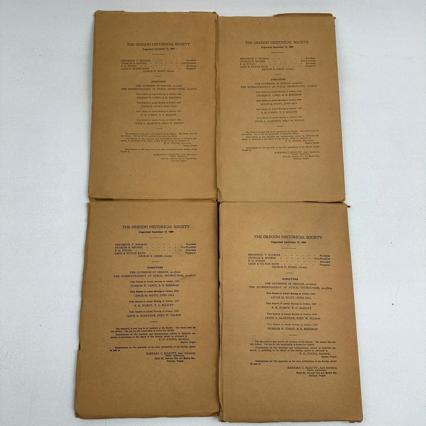 Oregon Historical Quarterly 1925-1930 Historical Society Journal 24 Periodicals