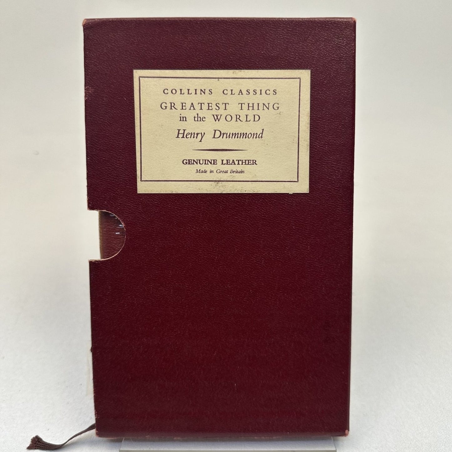 Greatest Thing in the World Henry Drummond 1953 Collins Classics Leather