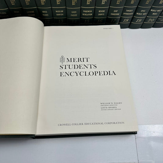 Merit Students Encyclopedia 1971 Full Set 20 Volumes + 3 Yearbooks