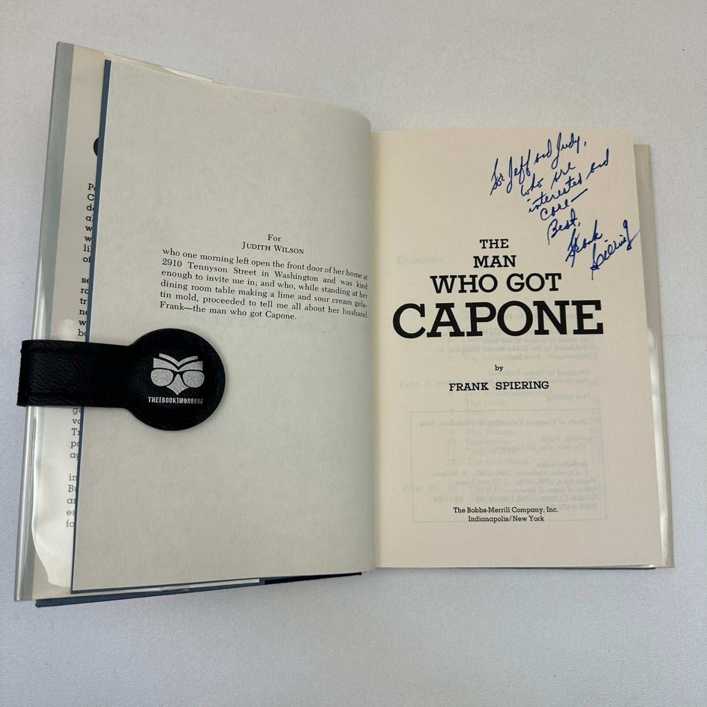 The Man Who Got Capone Frank Spiering 1976 First Printing Signed Bobbs-Merrill