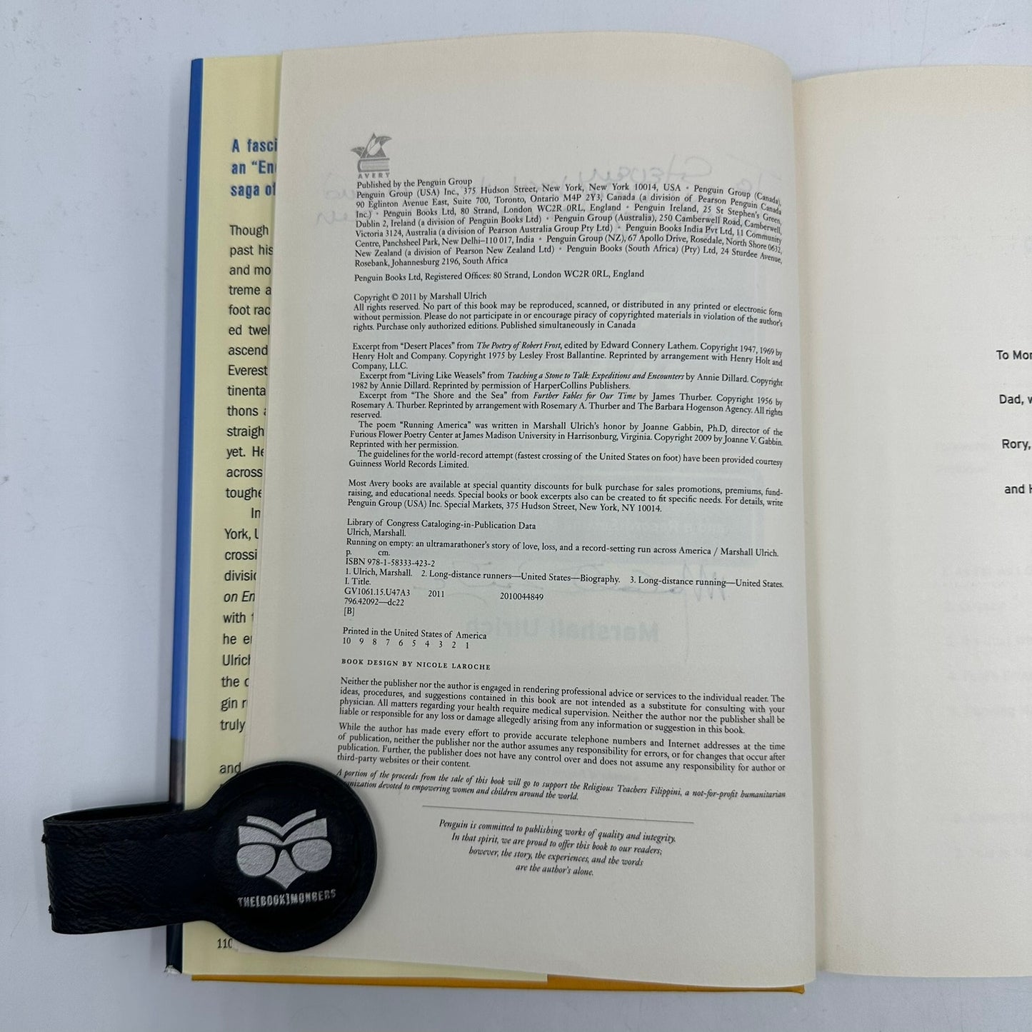 Running on Empty An Ultramarathoners Story Marshall Ulrich SIGNED First Edition