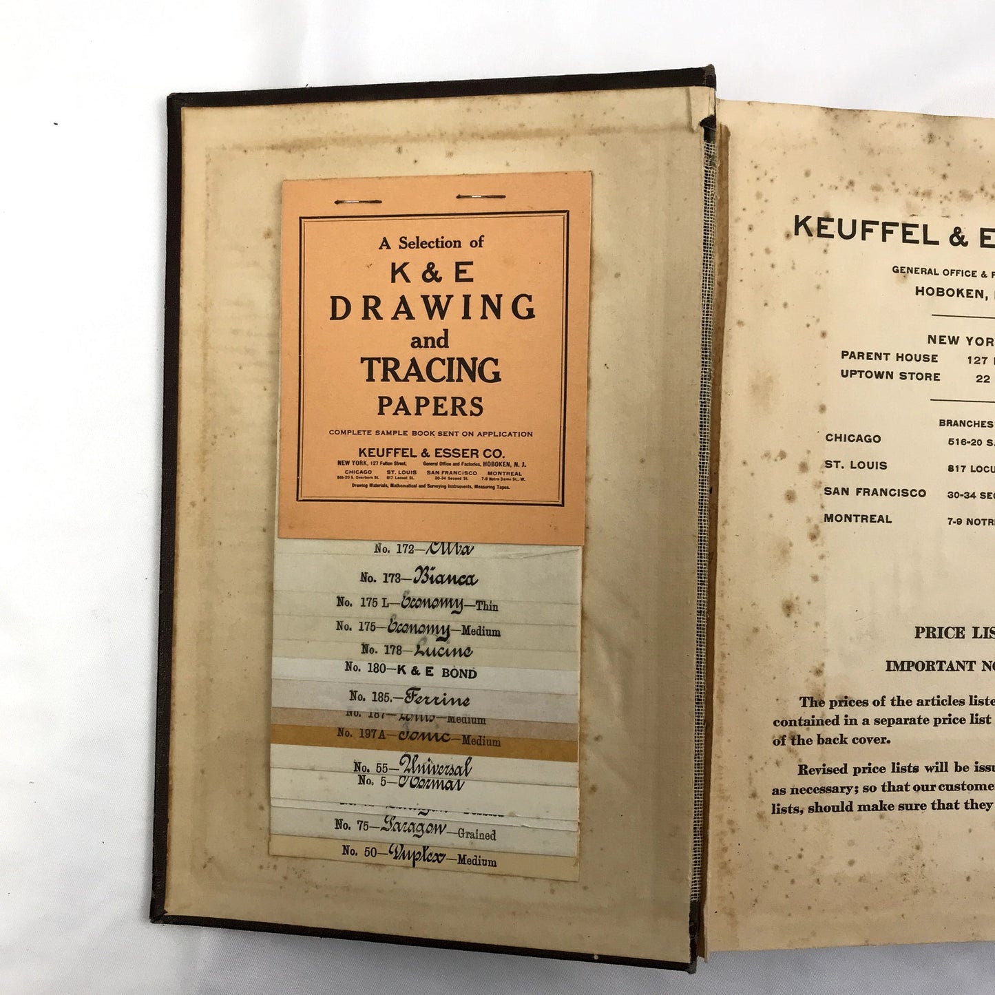 Catalogue of Keuffel and Esser Co Trade Catalog Drawing Materials Instruments