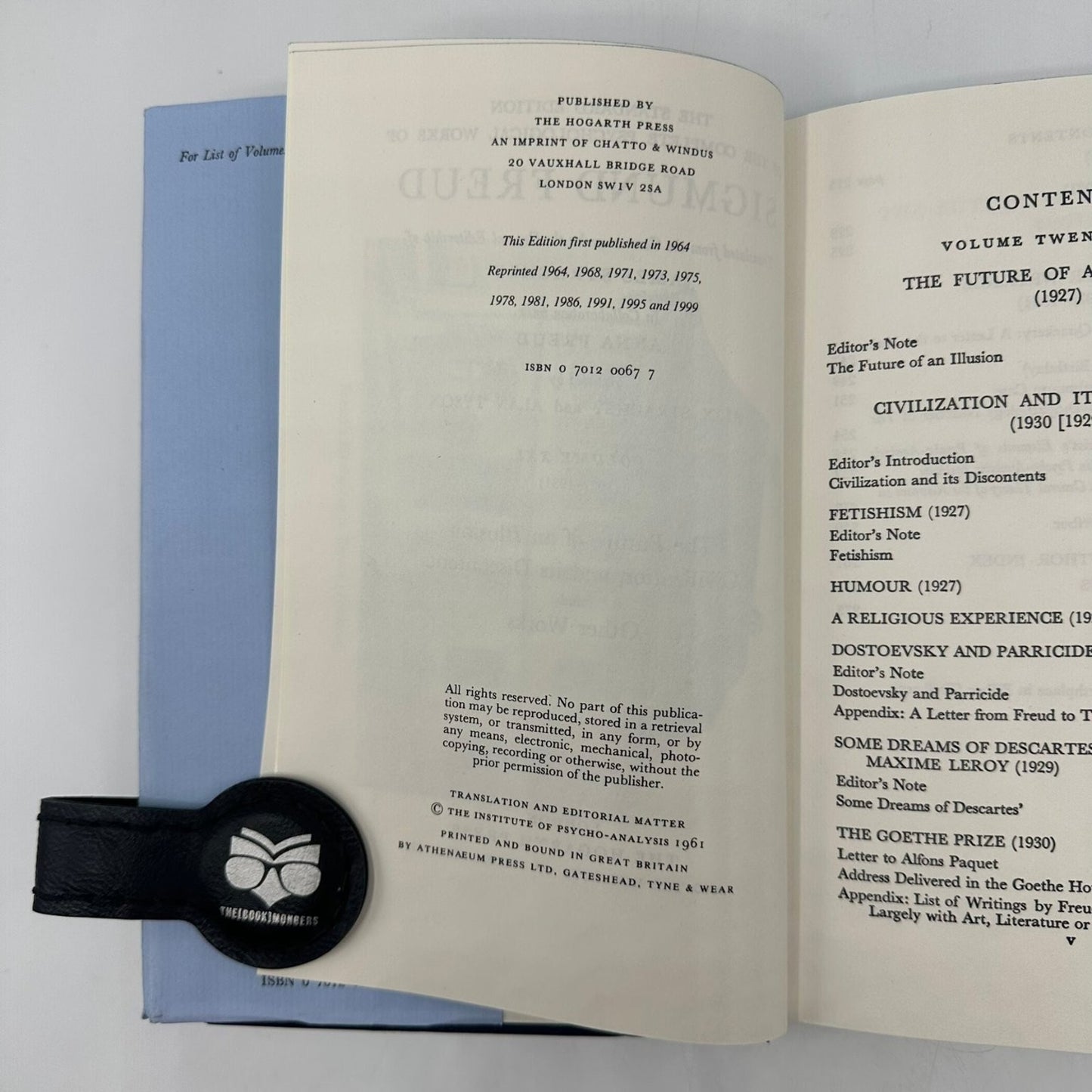 Future of an Illusion Freud 1964 Standard Edition Volume XXI Psychology Hogarth