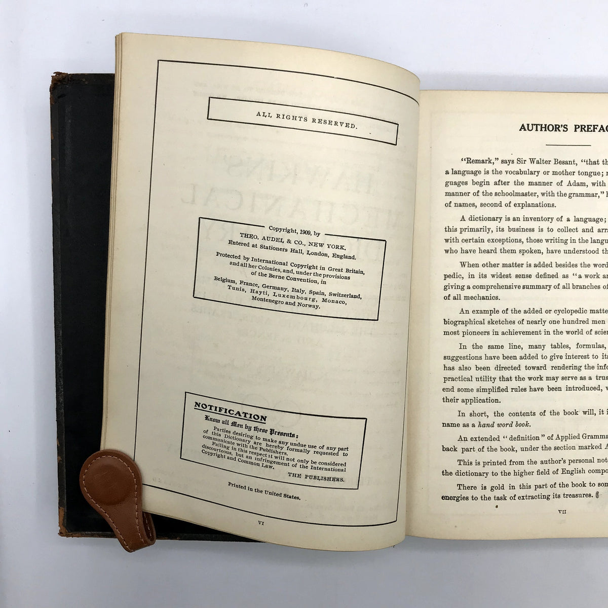 Hawkins Mechanical Dictionary Cyclopedia of Words Terms Phrases Reference 1909