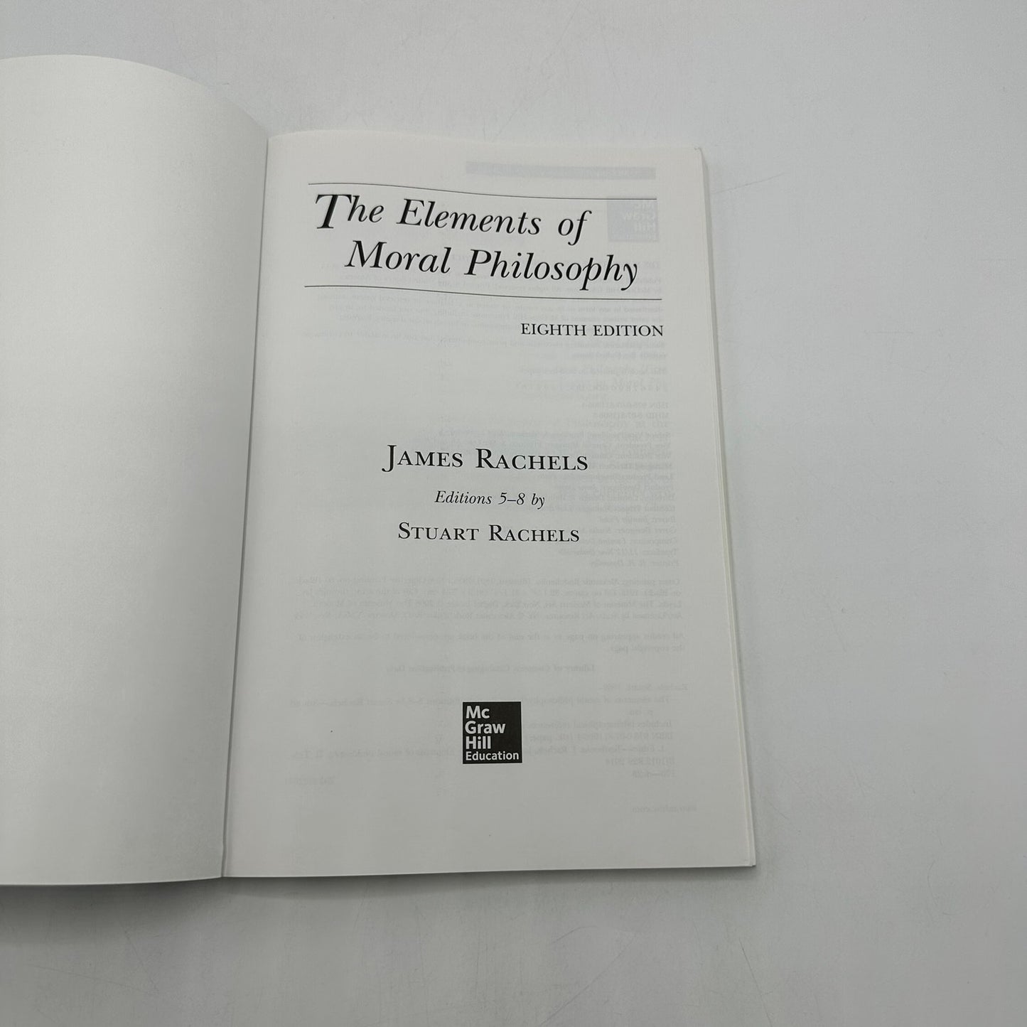 The Elements of Moral Philosophy James and Stuart Rachels Theory Ethics Textbook