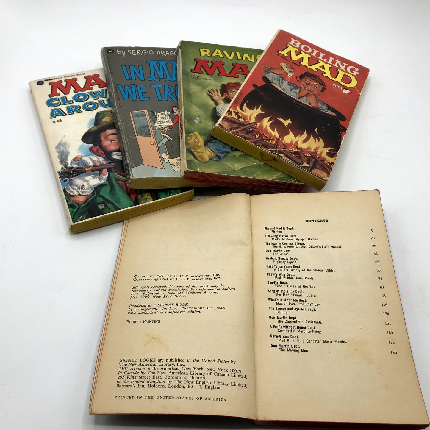 Lot of 5 Mad Illustrated Paperback Comic Advertising Magazines 1960s & 70s