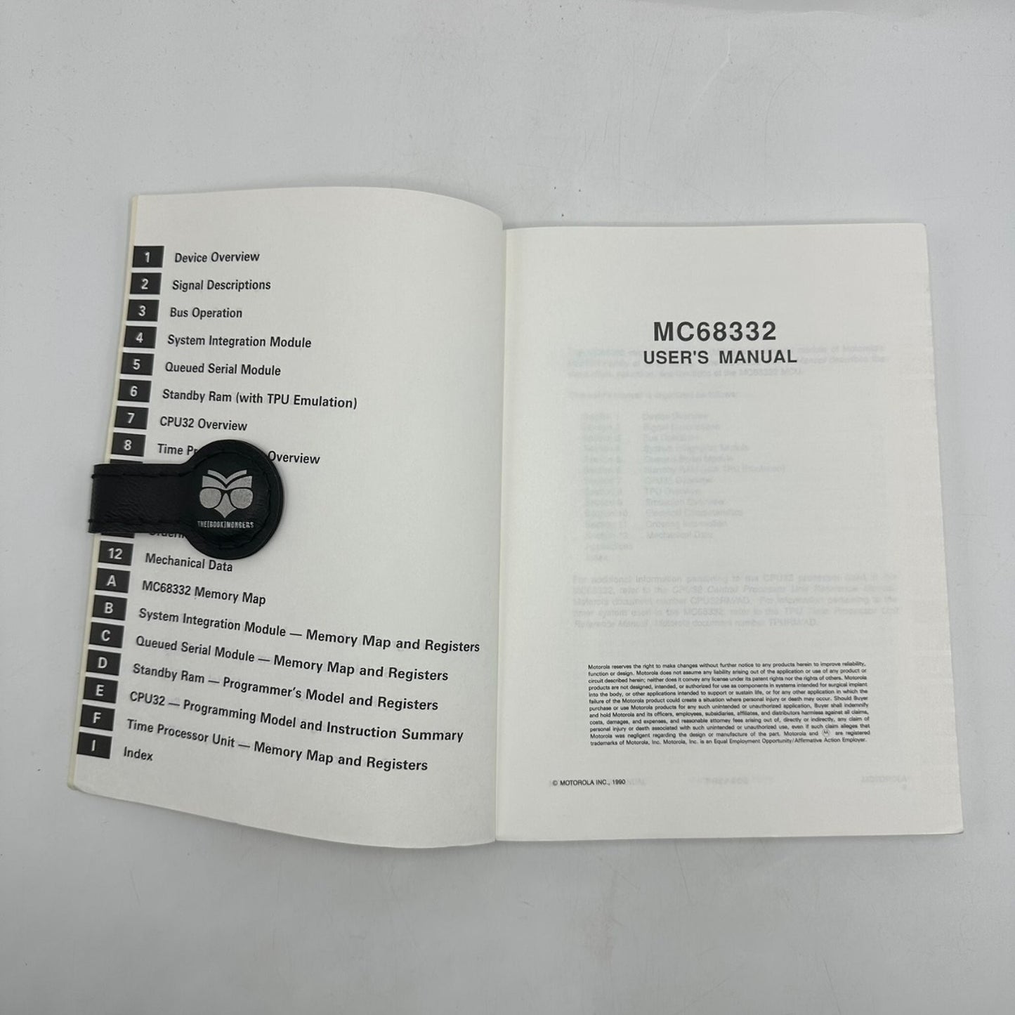 MC68332 User's Manual Motorola 1990 Microcontroller Microprocessor