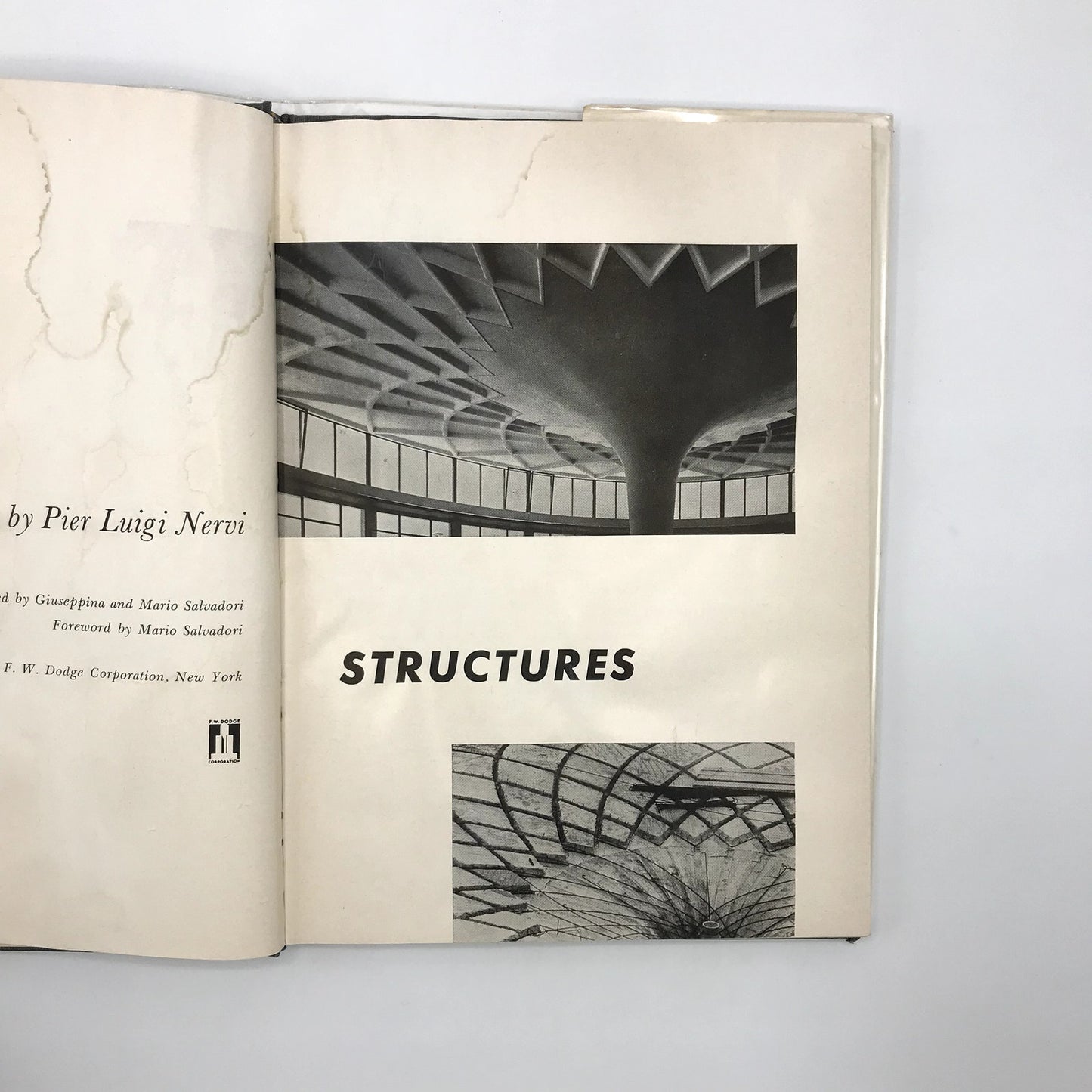 Structures by Pier Luigi Nervi 1956 1st Edition Hardcover F.W. Dodge Corporation