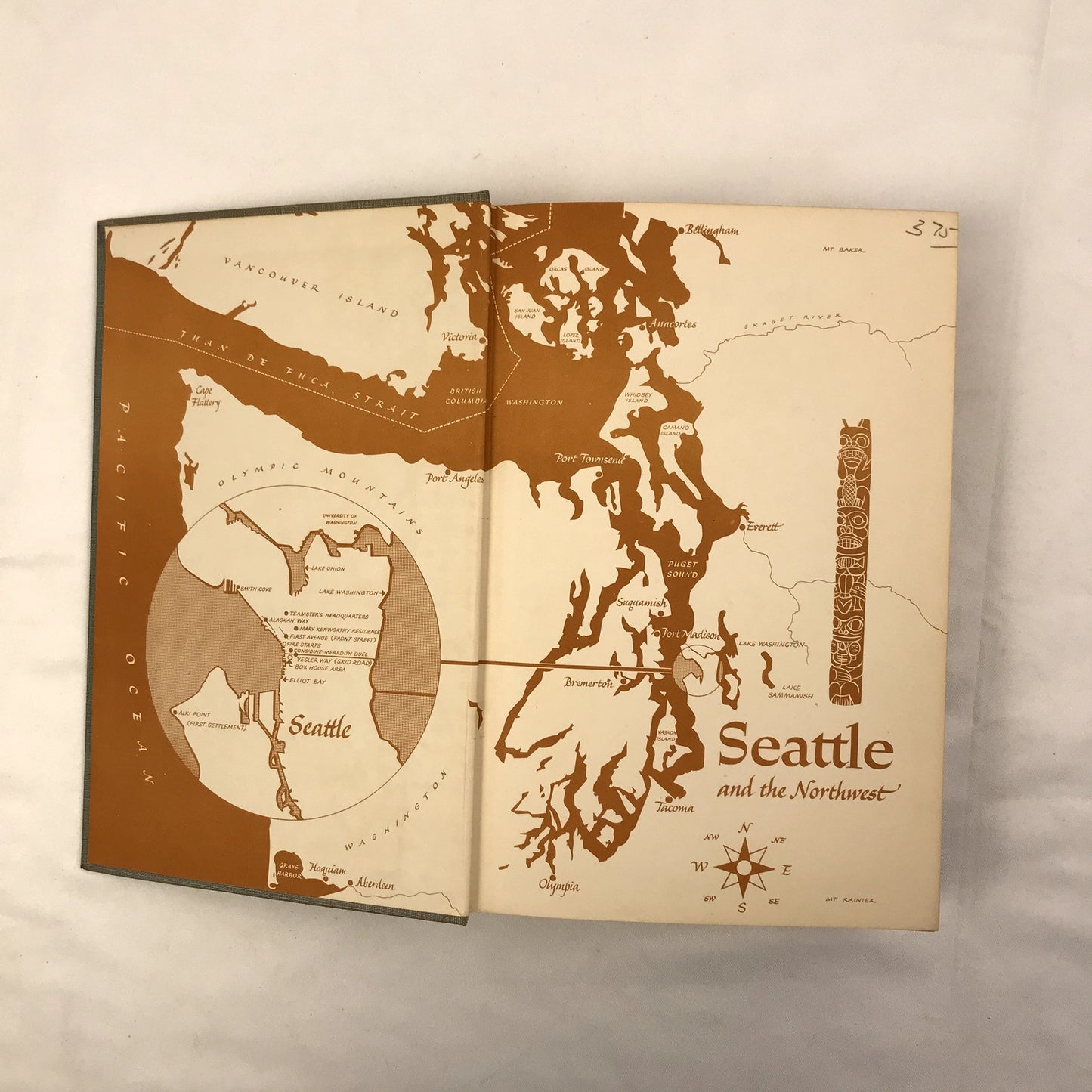 Skid Road: An Informal Portrait of Seattle Hardcover Book by Murray Morgan 1951