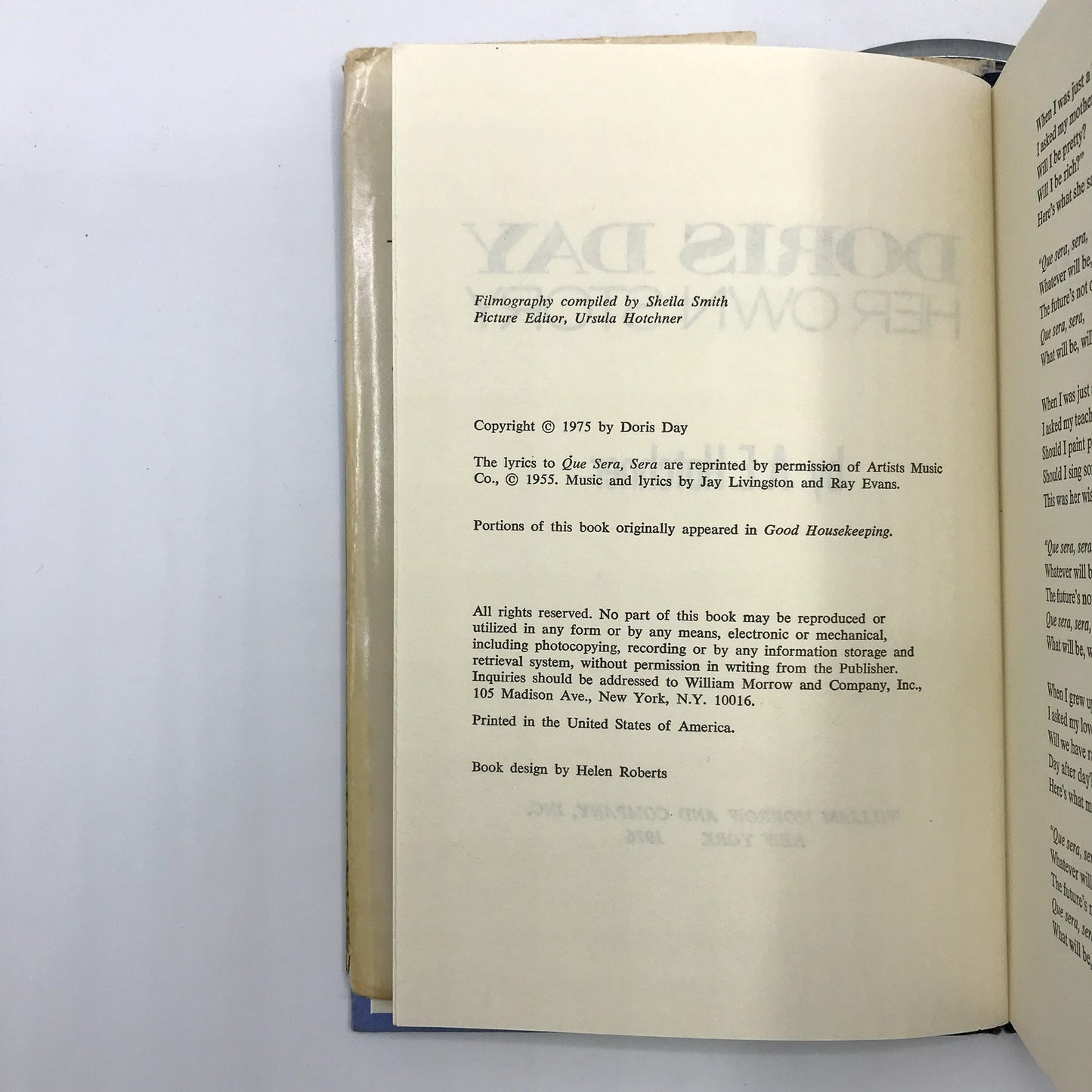 Doris Day Her Own Story Illustrated Hardcover by A.E. Hotchner 1976 Biography