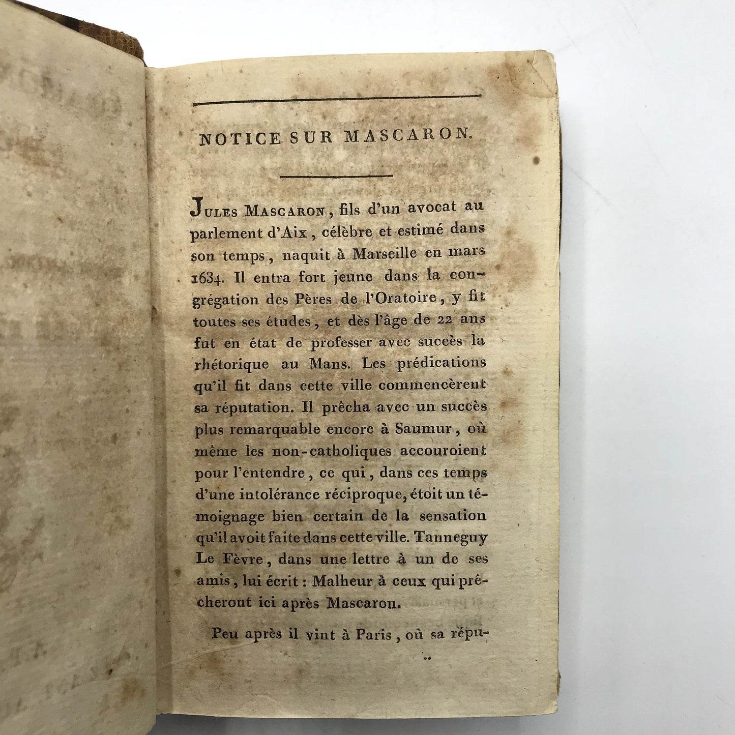 Oraisons Funebres Choisies Hardcover Decorative Antique French Book 1802