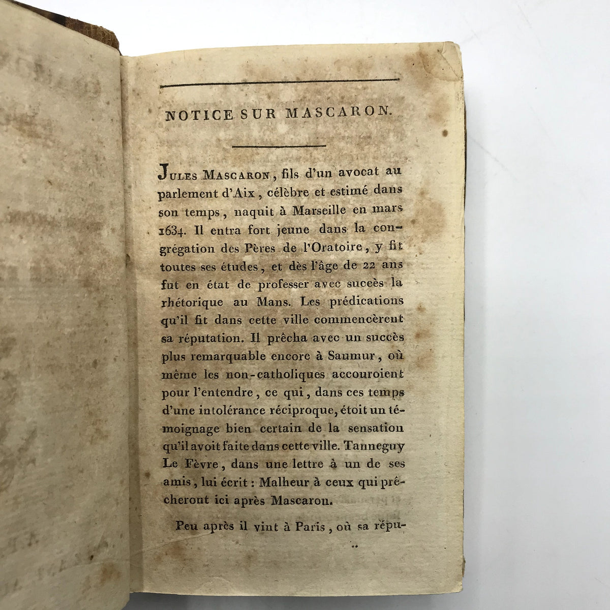 Oraisons Funebres Choisies Hardcover Decorative Antique French Book 1802
