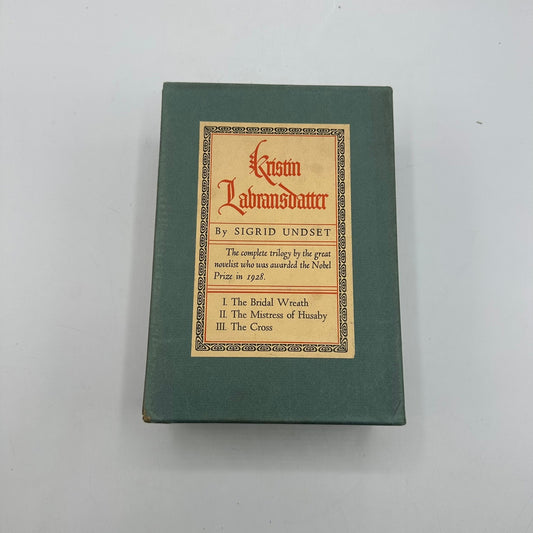Kristin Lavransdatter Trilogy Sigrid Undset 3 Volume Box Set Historical Medieval