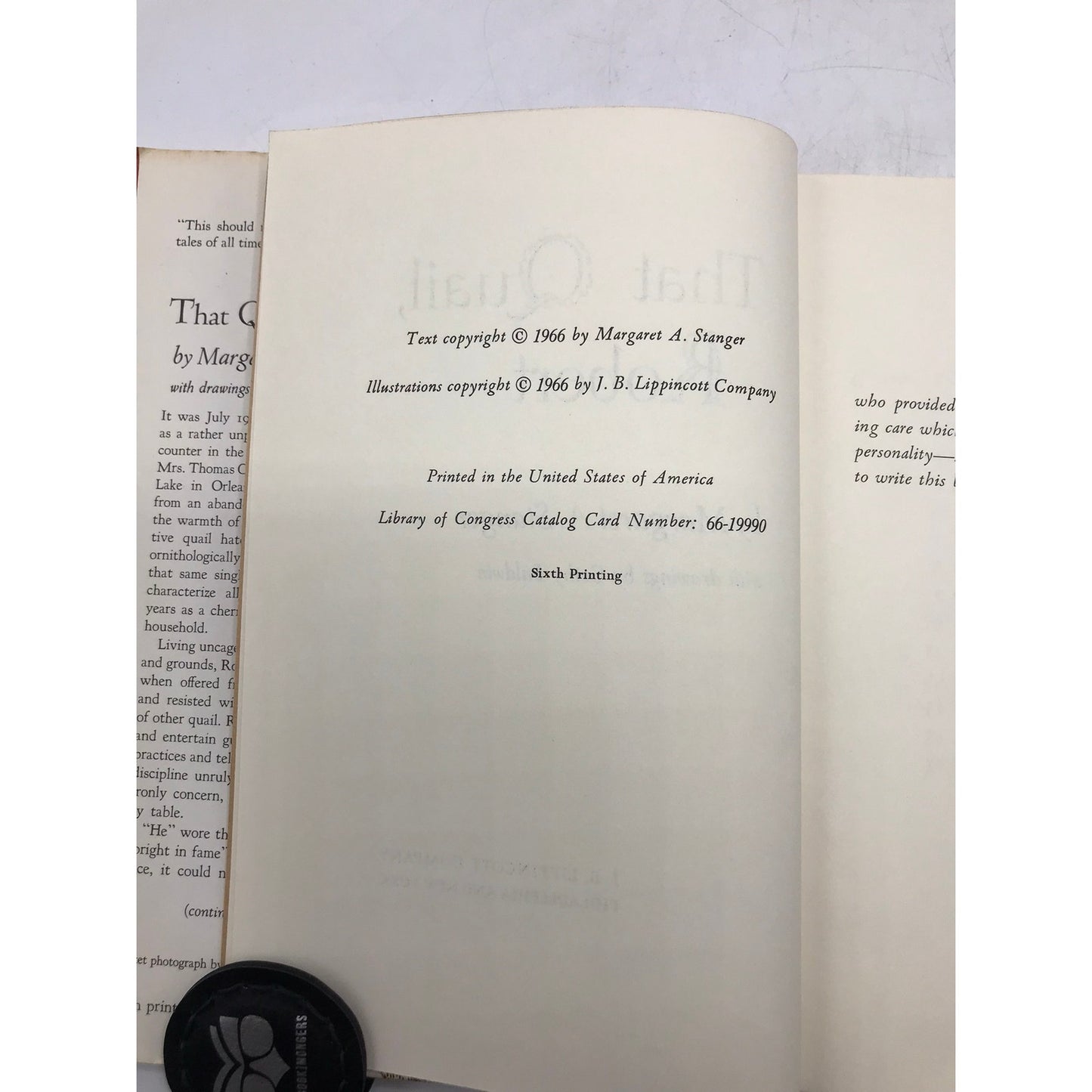 That Quail Robert Margaret A Stanger Ornithology Birds Wildlife Memoir Biography