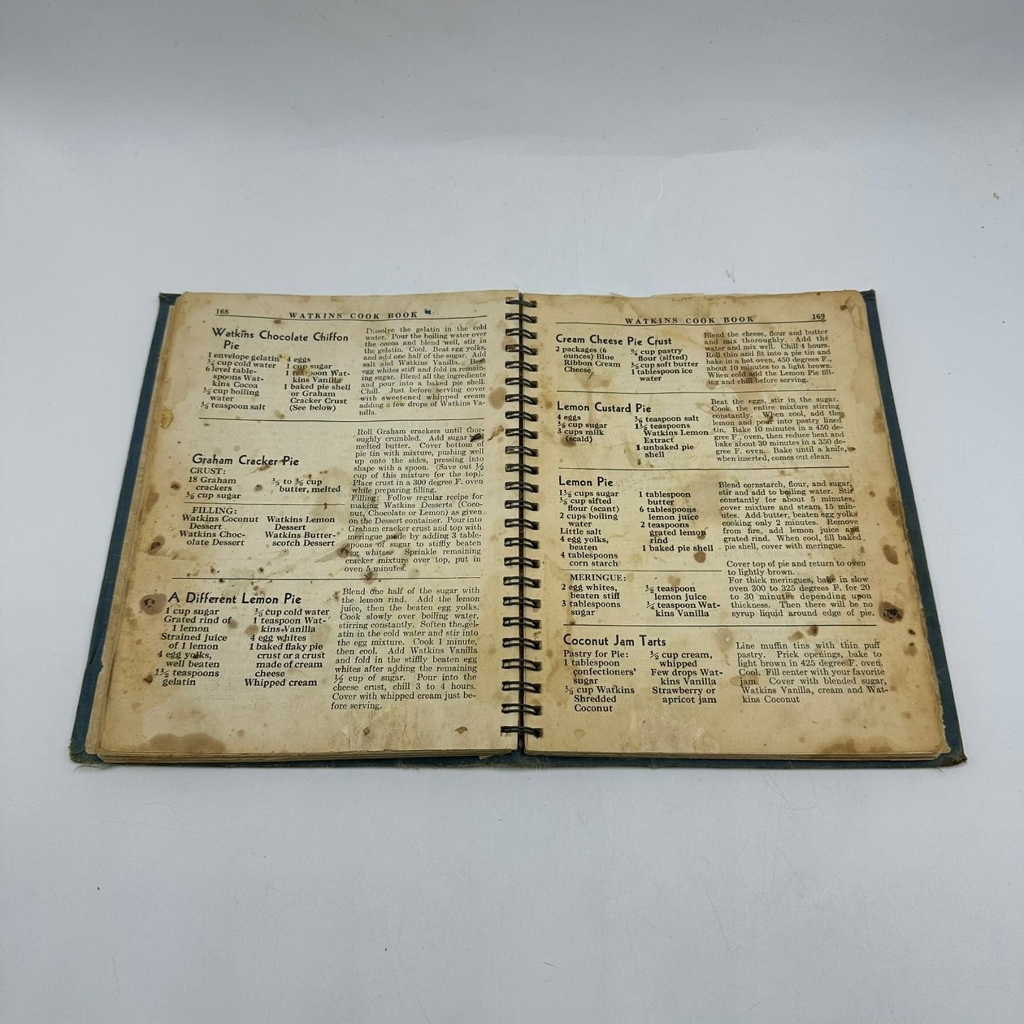 Watkins Cook Book Elaine Allen 1943 Sixth Edition Spiral Bound Recipes J.R