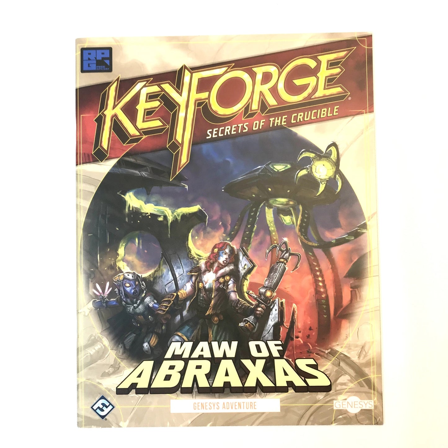 Keyforge Secrets of The Crucible Maw of Abraxas Genesys Adventure Role Play Game