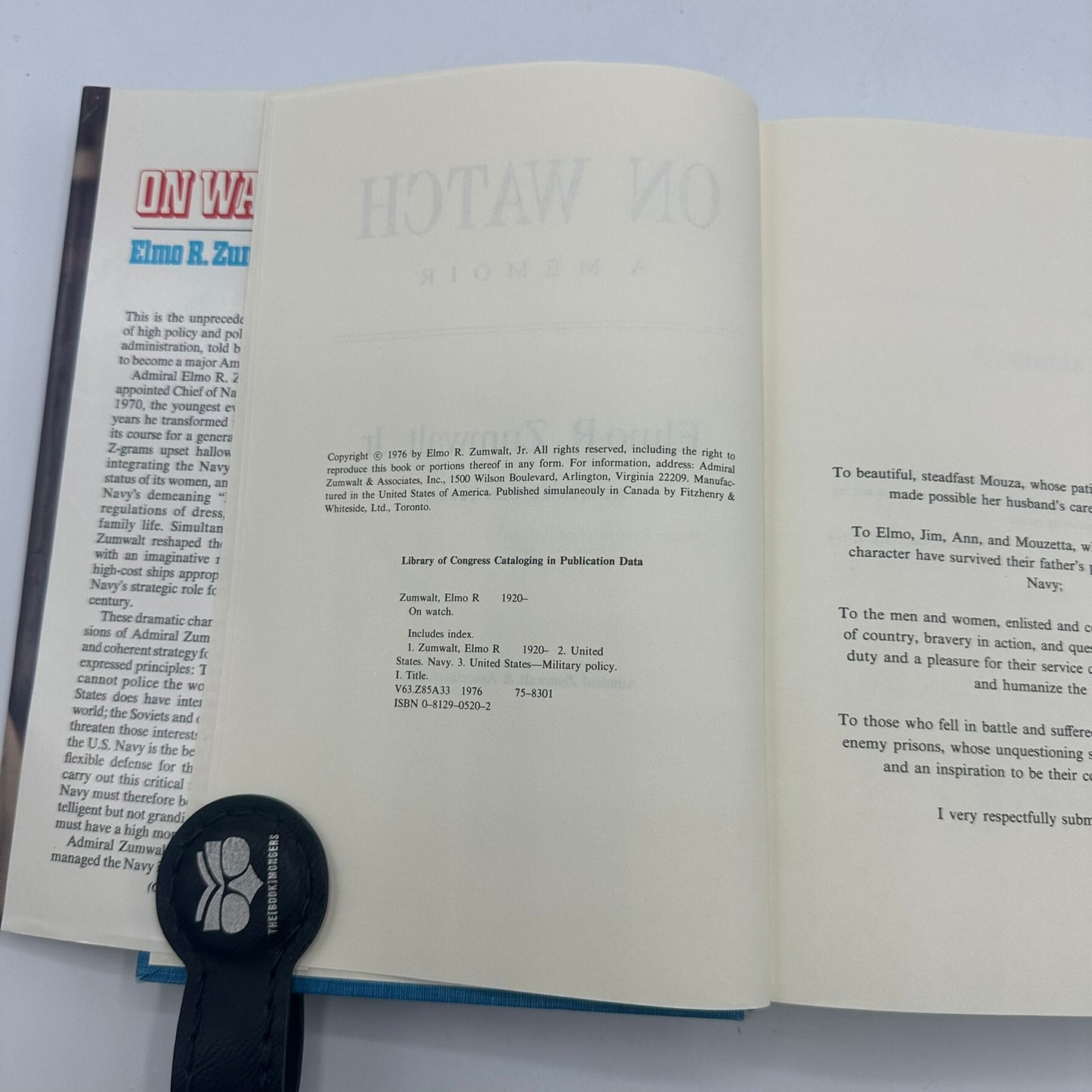 On Watch A Memoir Elmo R Zumwalt SIGNED Autobiography US Navy Military Policy