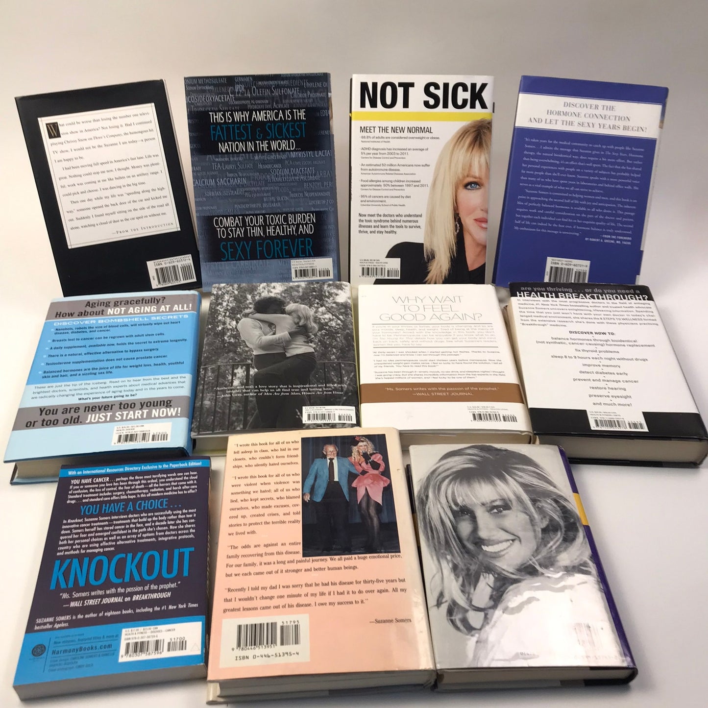 Suzanne Somers Lot of 11 Books and Breakthrough Tour DVD Signed Self Help Health