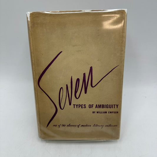 Seven Types of Ambiguity William Empson Literary Criticism New Directions 1947