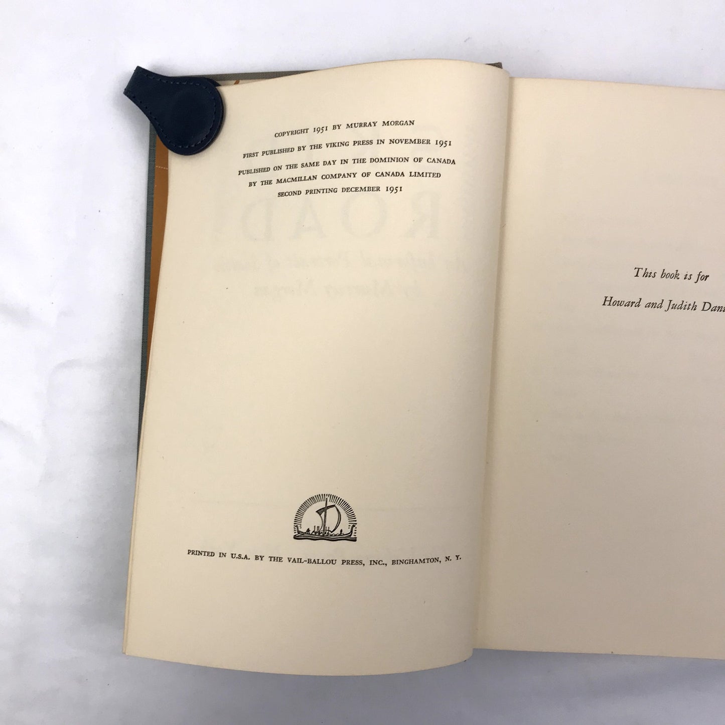 Skid Road: An Informal Portrait of Seattle Hardcover Book by Murray Morgan 1951