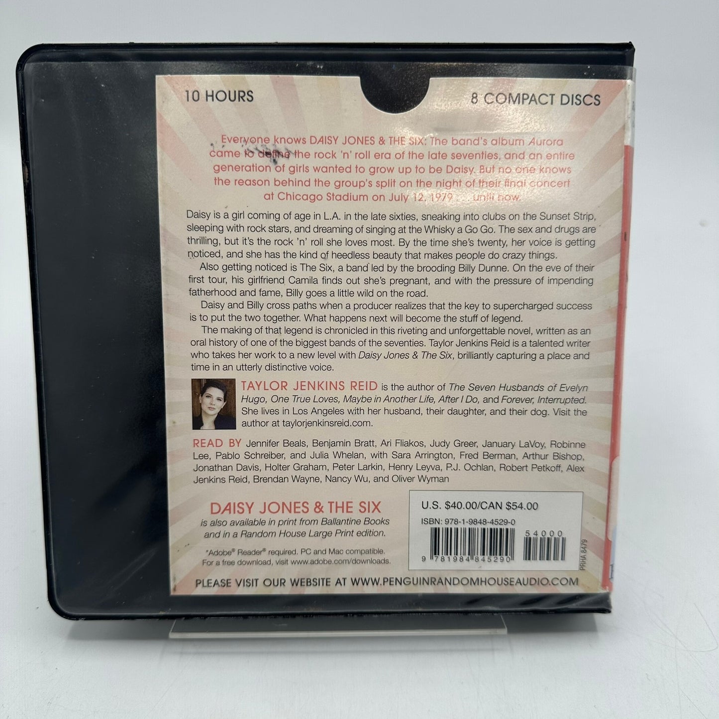 Daisy Jones and the Six A Novel by Taylor Jenkins Reid Audiobook with 8 CD Discs
