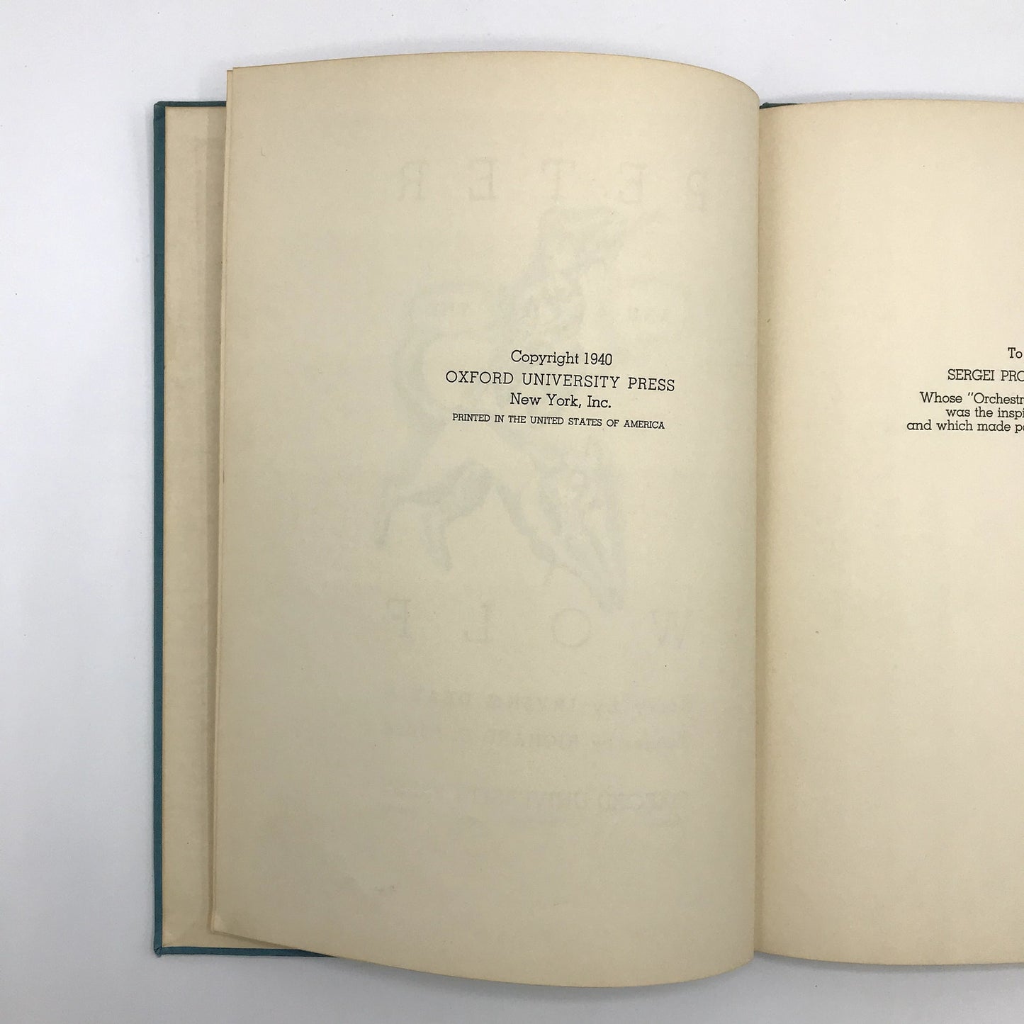 Peter and the Wolf by Irving Deakin Illustrated Hardcover 1940 Oxford University