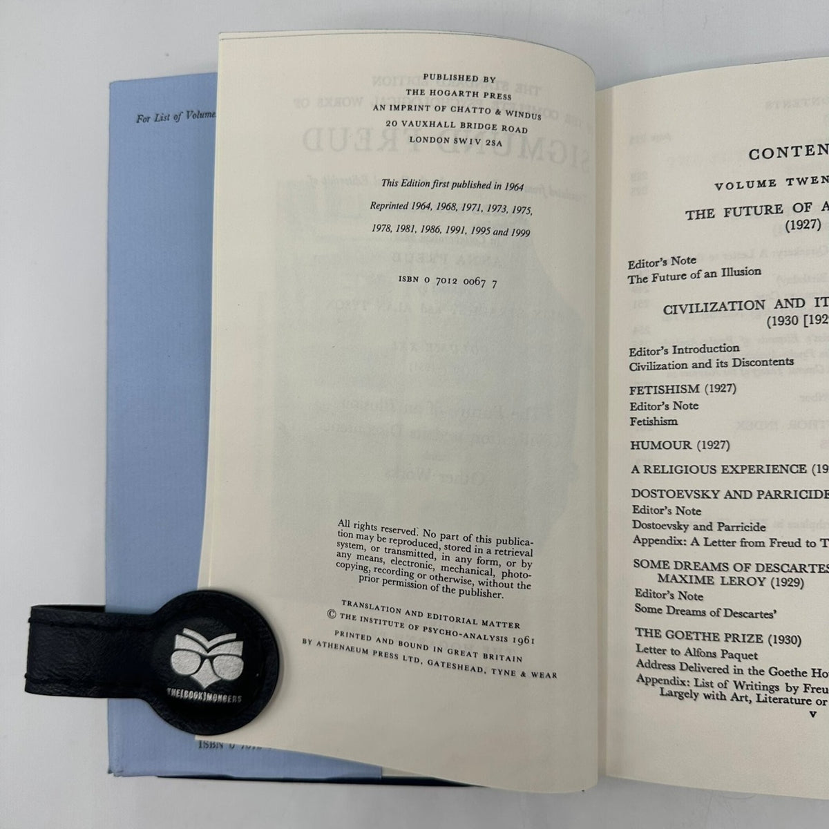 Future of an Illusion Freud 1964 Standard Edition Volume XXI Psychology Hogarth