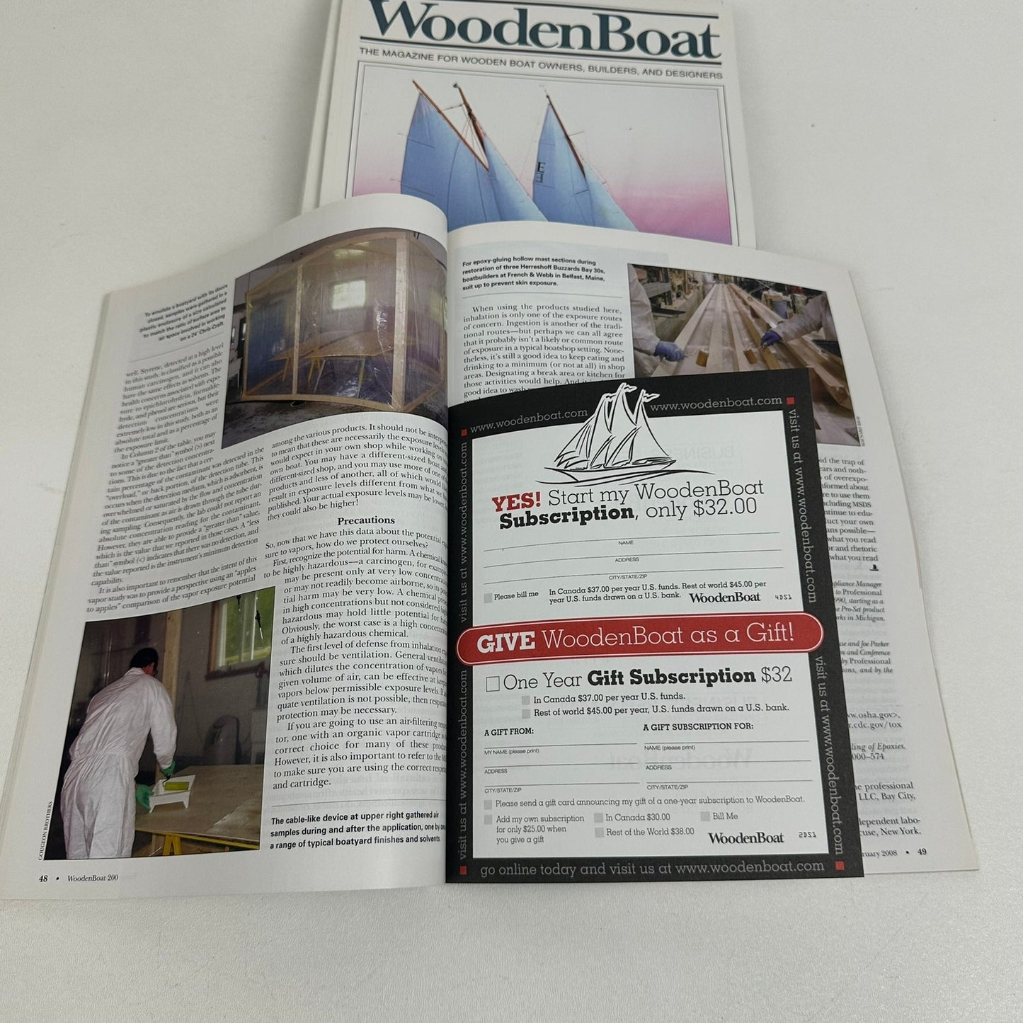 WoodenBoat Magazine 6 Issues 2008 Complete Year Nautical Boating Sailing Hobbies