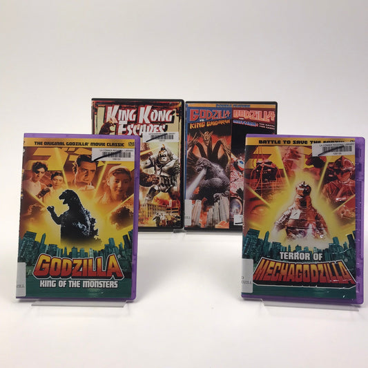Godzilla Movies Lot of 7 DVDs NTSC Action Adventure Science Fiction Ex-Library