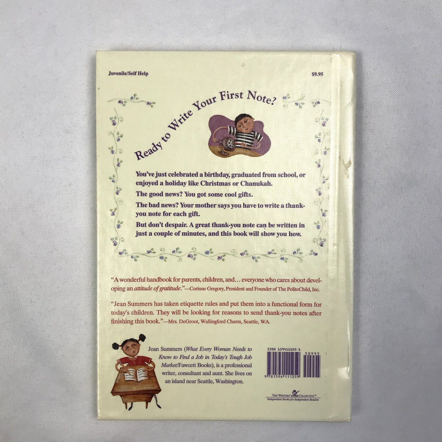 The Kids' Guide to Writing Great Thank-You Notes Signed Book by Jean Summers
