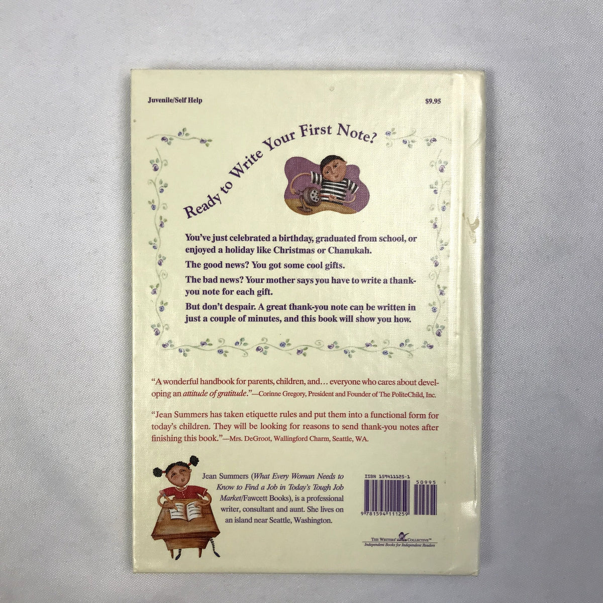 The Kids Guide to Writing Great Thank You Notes Jean Summers SIGNED Etiquette