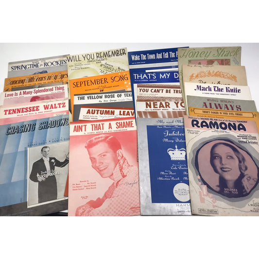 Vintage Sheet Music Lot of 88 Song Books Piano Hollywood Movies Jazz 1930s-1950s