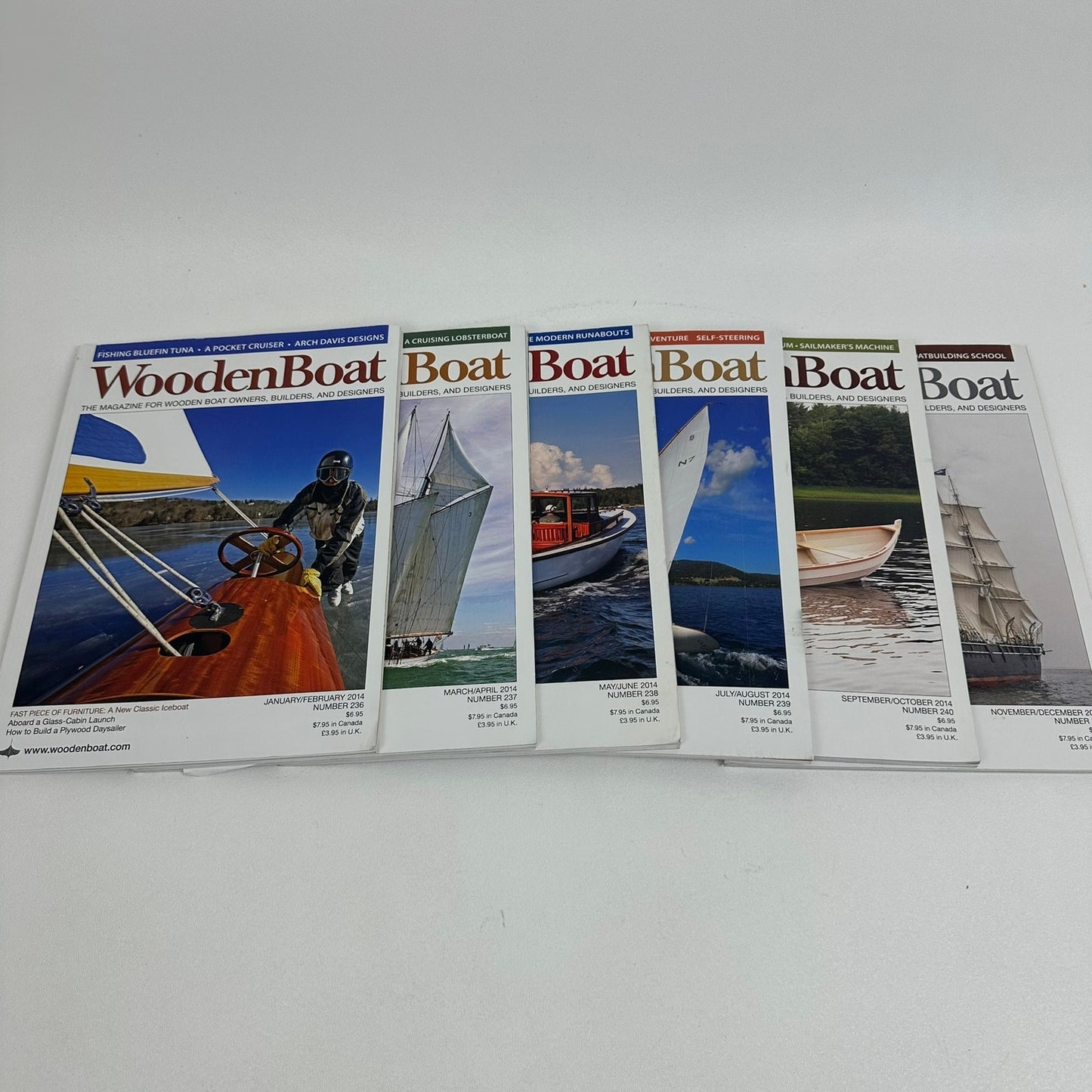 WoodenBoat Magazine 6 Issues 2014 Complete Year Nautical Boating Sailing Hobbies