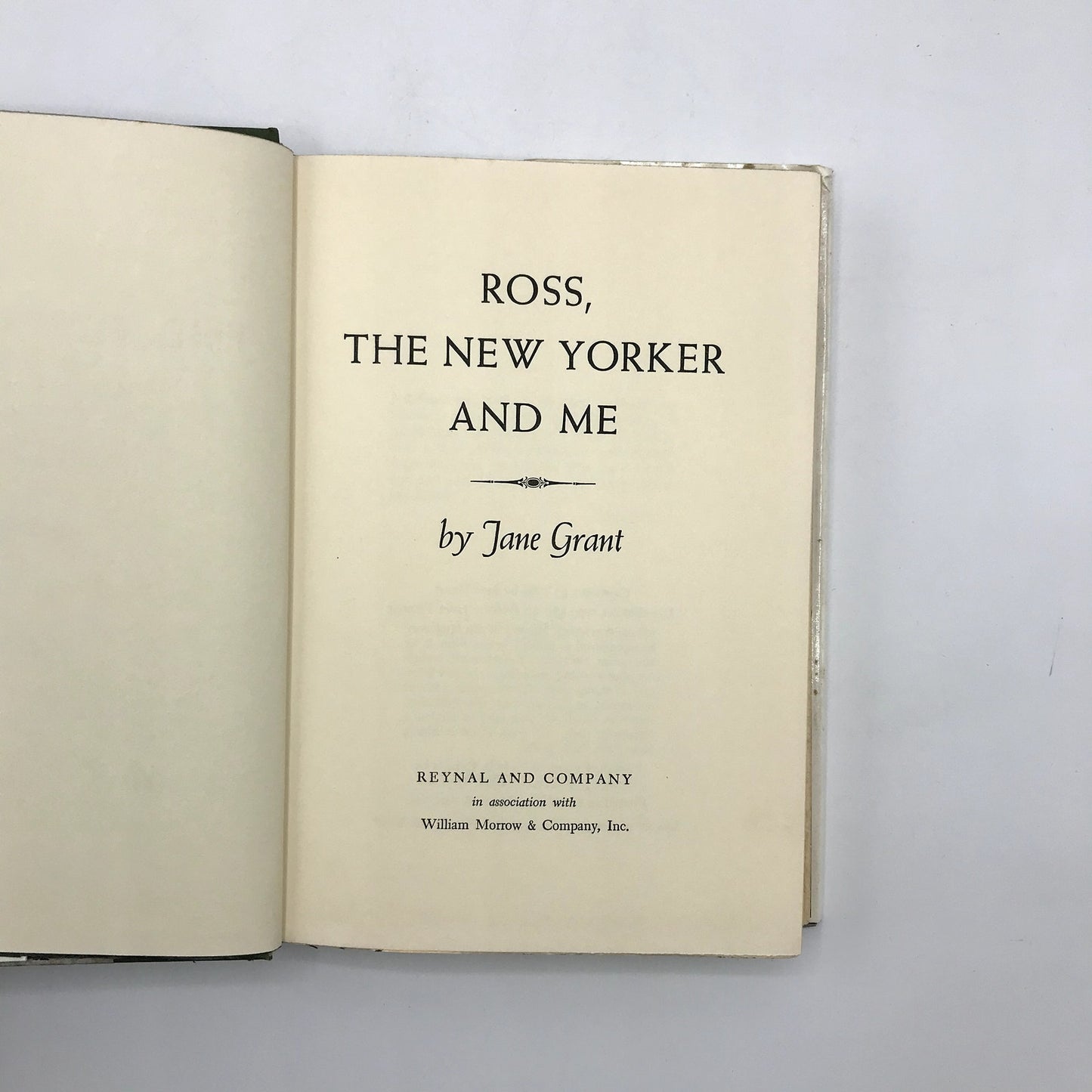 Ross, The New Yorker and Me Hardcover Book by Jane Grant First Edition 1968