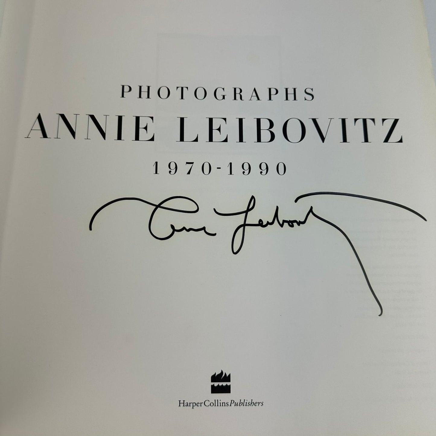 Photographs Annie Leibovitz 1970-1990 Signed First Edition HarperCollins