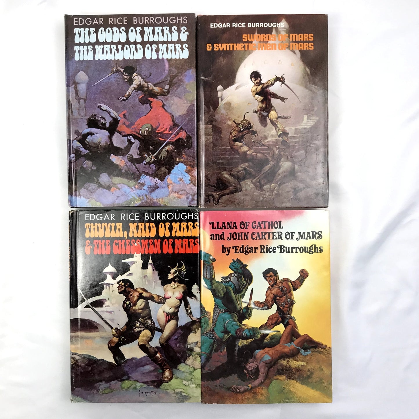 Edgar Rice Burroughs Barsroom Series Lot of 4 Illustrated Children's SciFi Books