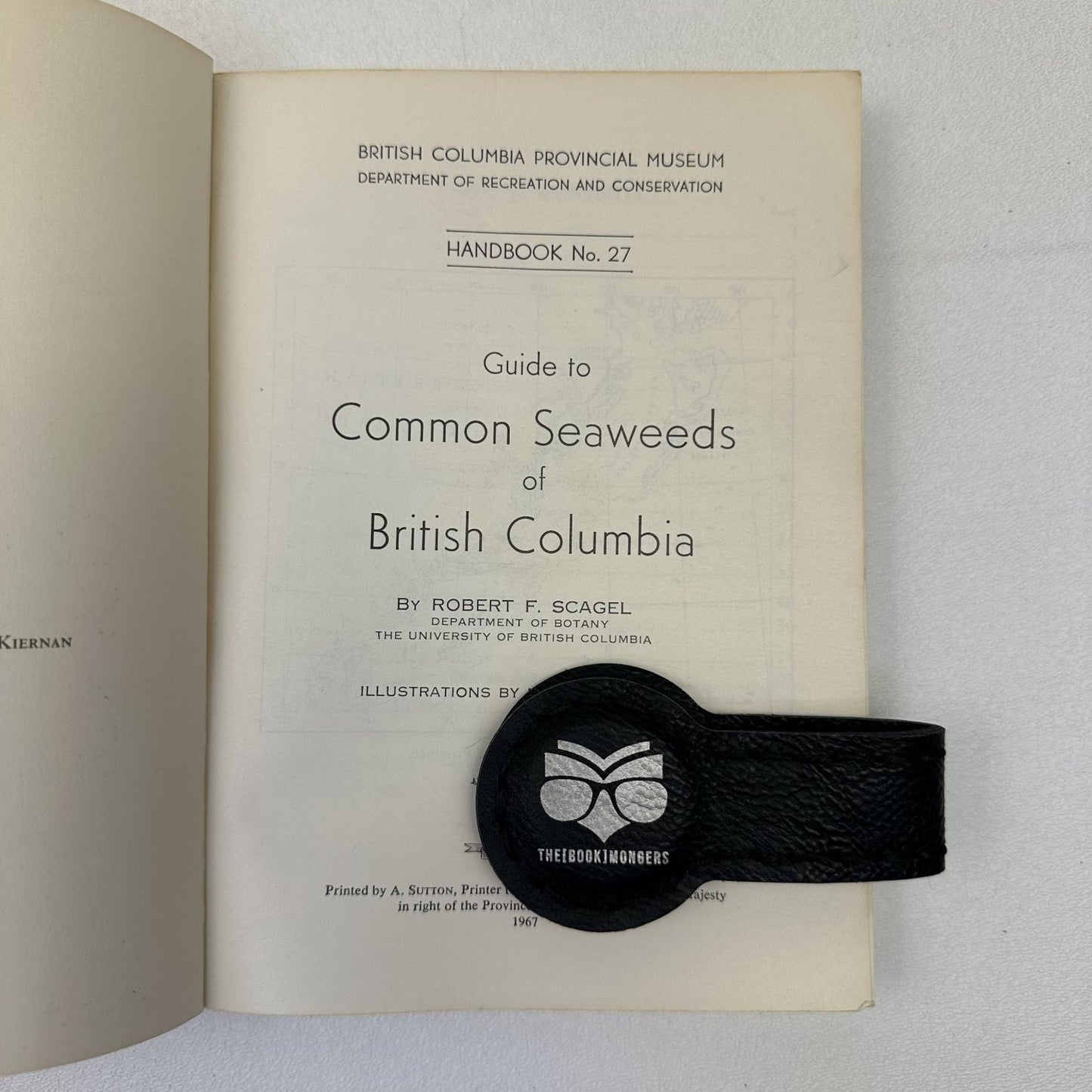 Guide to Common Seaweeds of British Columbia Scagel 1967 Botany Handbook