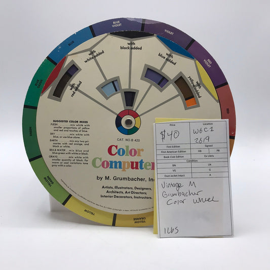 Color Computer M Grumbacher Dual Sided Wheel B420 Complementary Harmonies 1972