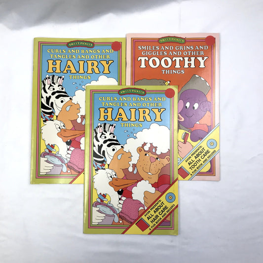 Avon Sweet Pickles Lot of 3 Illustrated Children's Books with Vinyl Records 1978
