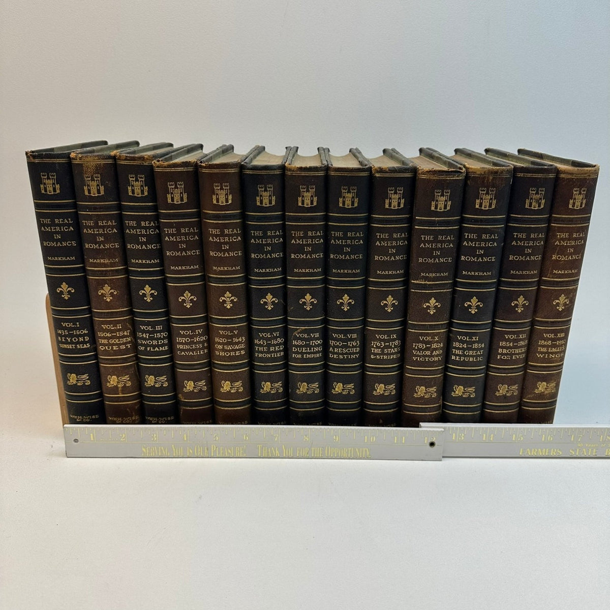 Real America in Romance Markham 1901 13 Volume Complete Set Historical Wm. Wise