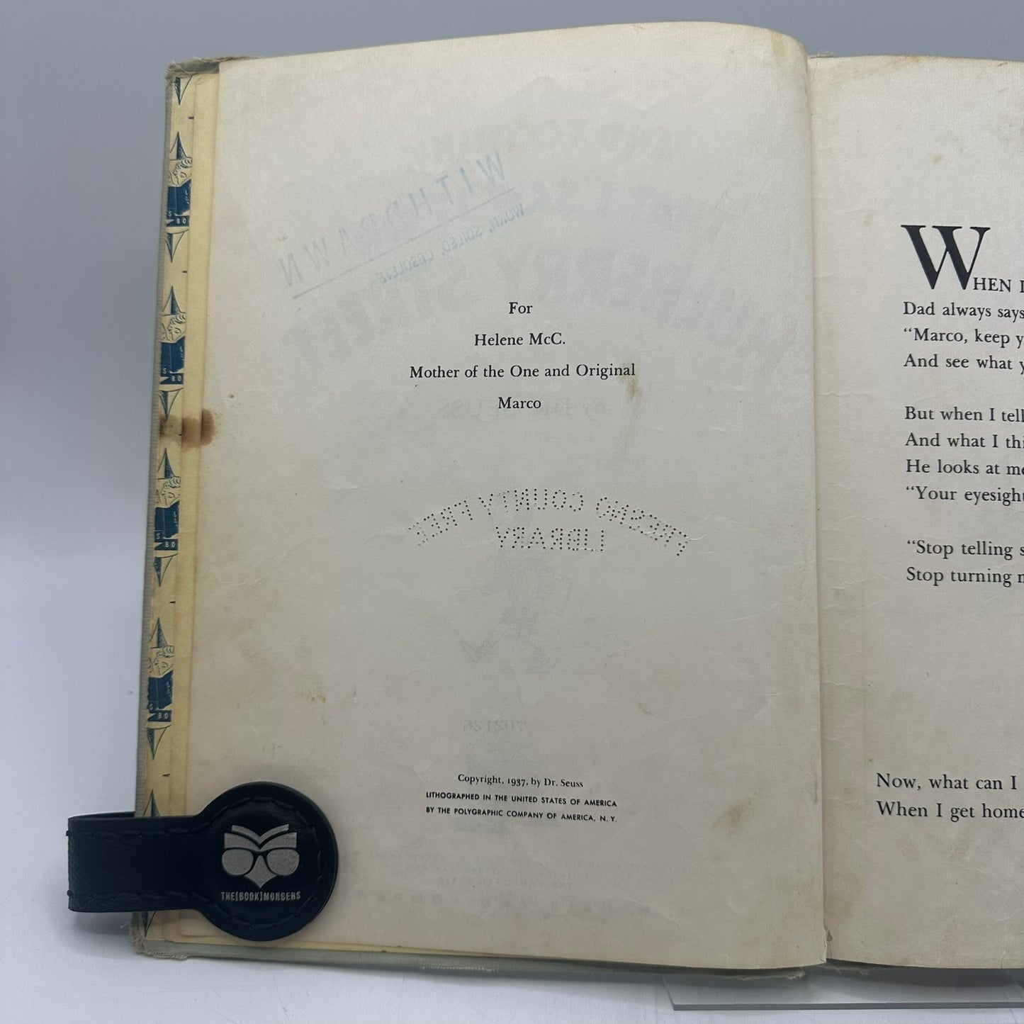 And to Think That I Saw it on Mulberry Street Dr Seuss Childrens Humor Poetry